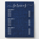 Modern Professional Business Price List Plaque フォトプラーク (正面)