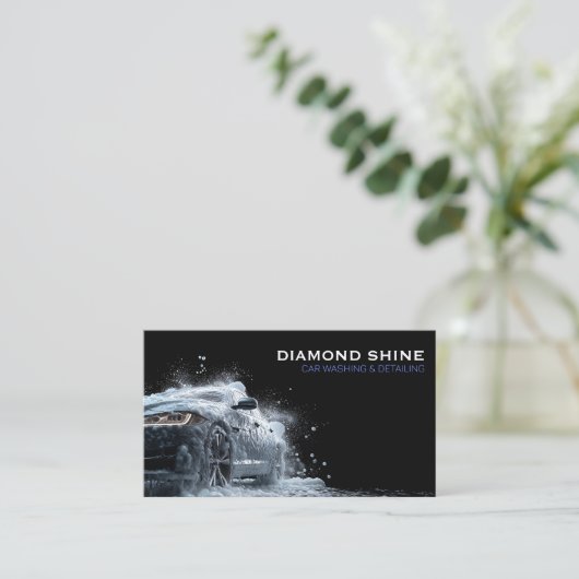 Modern Professional Car Detailing Washing Cleaning 名刺 (スタンド正面)