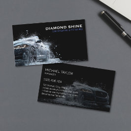 Modern Professional Car Detailing Washing Cleaning 名刺