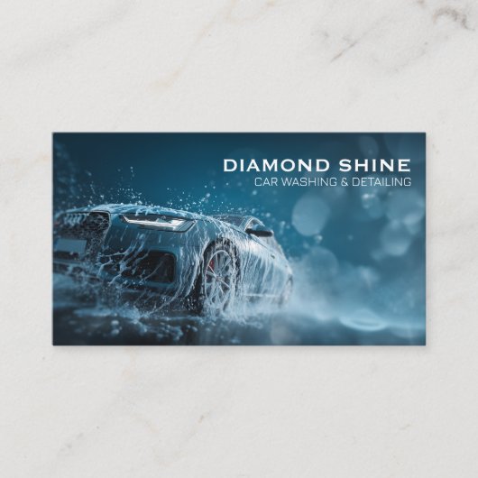 Modern Professional Car Detailing Washing Cleaning 名刺 (正面)