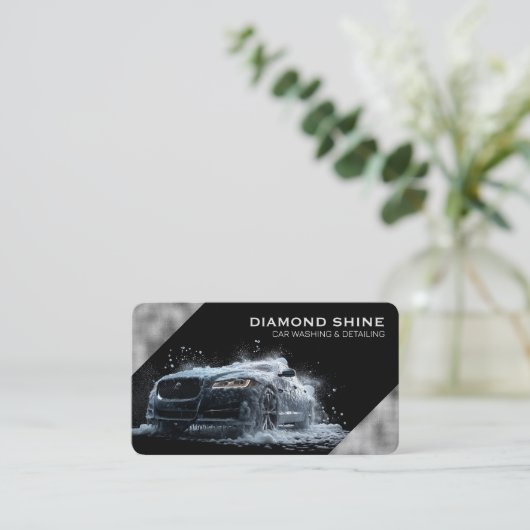 Modern Professional Car Detailing Washing Cleaning 名刺 (スタンド正面)