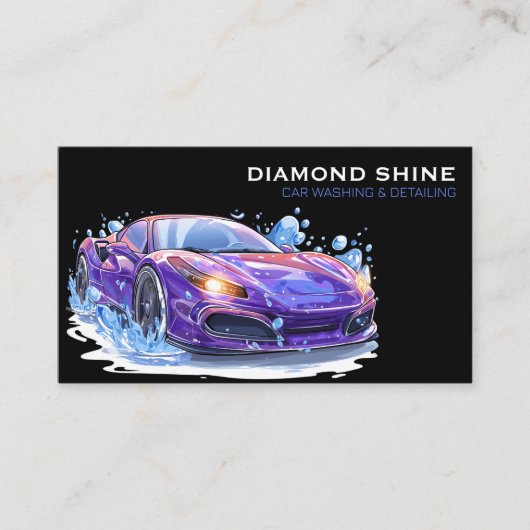 Modern Professional Car Detailing Washing Cleaning 名刺 (正面)