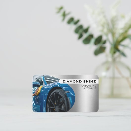 Modern Professional Car Detailing Washing Cleaning 名刺 (スタンド正面)