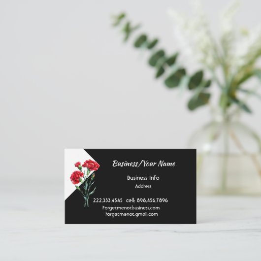 Modern Professional Carnatiorn Garden Flower 名刺 (スタンド正面)
