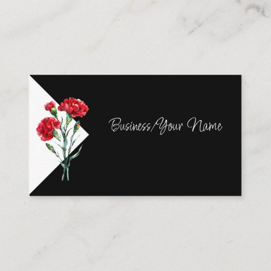 Modern Professional Carnatiorn Garden Flower 名刺 (裏面)