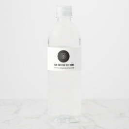 Modern Professional Chic White Business Branding ペットボトルラベル