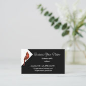 Modern Professional Classic Cardinal Red Bird art 名刺 (スタンド正面)