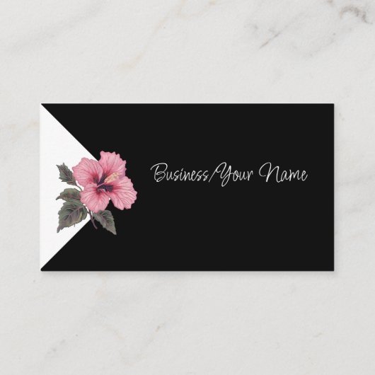 Modern Professional Classic Hibiscus Tropical  名刺 (裏面)