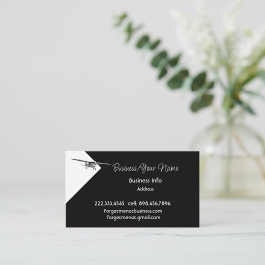 Modern Professional Classic Private Plane Flying 名刺 (スタンド正面)