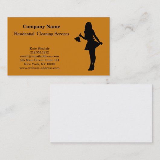 Modern Professional Cleaning Service 名刺 (正面/裏面)