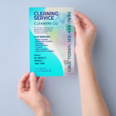 Modern professional cleaning service Flyer チラシ (ハンドル)