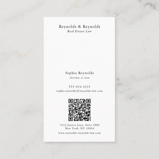 Modern Professional Corporate Networking Photo 名刺 (裏面)