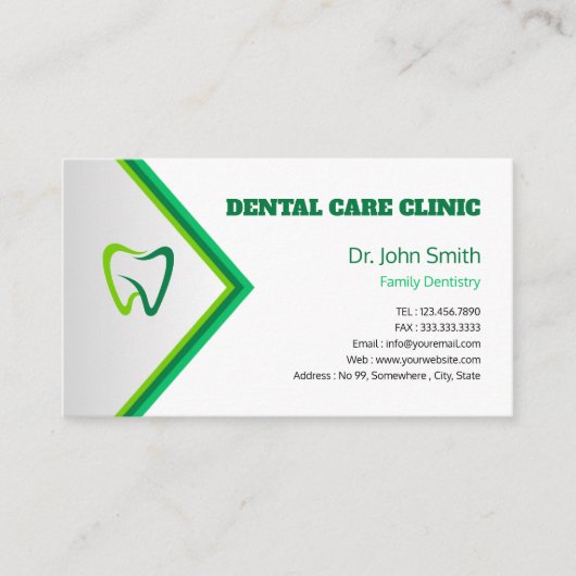 Modern Professional Dental Custom Practice 名刺 (正面)