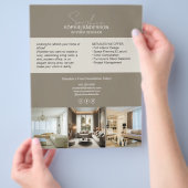 Modern Professional Designer Taupe Promotional チラシ (手)
