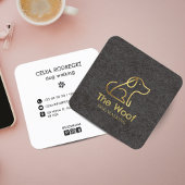 Modern & Professional Dog Walker Business Card スクエア名刺