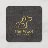 Modern & Professional Dog Walker Business Card スクエア名刺 (正面)