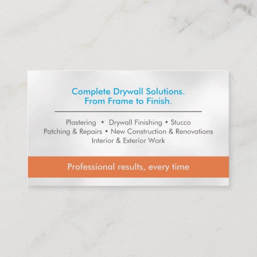 Modern Professional Drywall Plastering Services 名刺 (裏面)