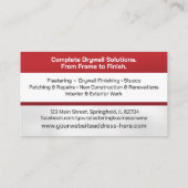 Modern Professional Drywall Plastering Services  名刺 (裏面)