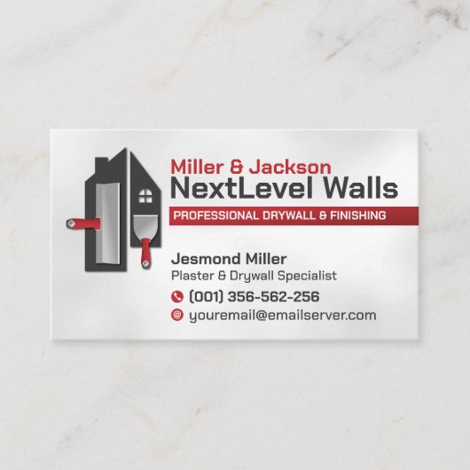 Modern Professional Drywall Plastering Services  名刺 (正面)