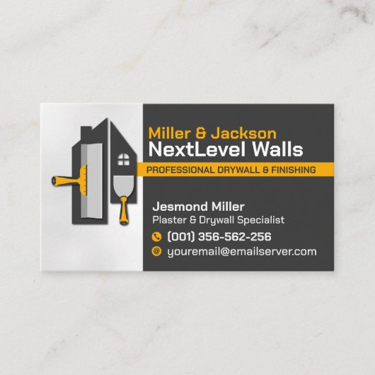 Modern Professional Drywall Plastering Services  名刺 (正面)