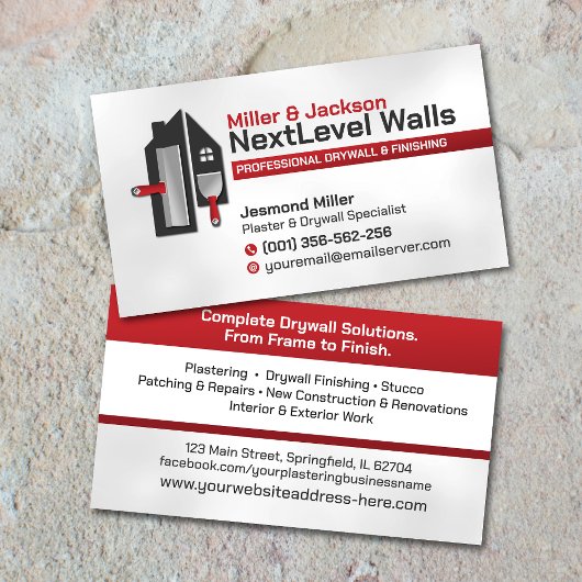 Modern Professional Drywall Plastering Services  名刺