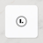 Modern professional duotone QR code スクエア名刺 (裏面)