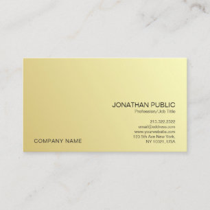Modern Professional Elegant Gold Look Company 名刺