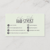 Modern Professional Hair Stylist High-end 名刺 (裏面)