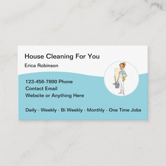 Modern Professional House Cleaning Services 名刺 (正面)