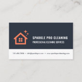 Modern Professional House Cleaning Services Logo 名刺 (正面)
