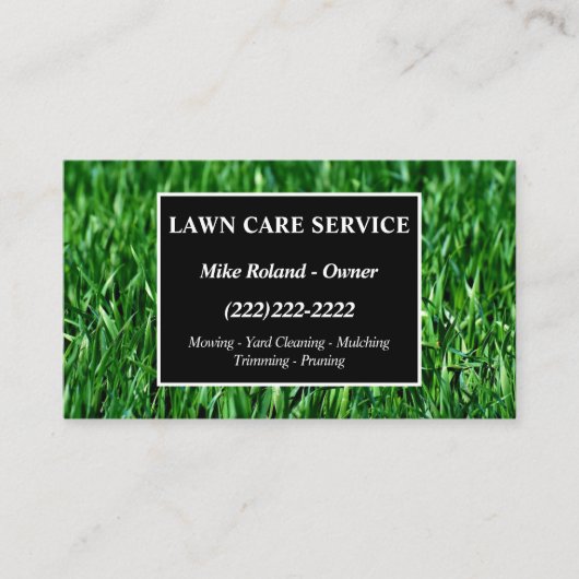 Modern Professional Lawn Care Gardener Services Bu 名刺 (正面)