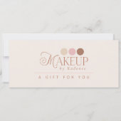Modern Professional Makeup Artist Gift Certificate 招待状 (正面)