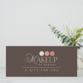 Modern Professional Makeup Artist Gift Certificate 招待状 (スタンド正面)