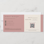 Modern Professional Makeup Artist Gift Certificate 招待状 (裏面)