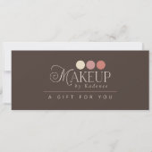 Modern Professional Makeup Artist Gift Certificate 招待状 (正面)