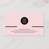 Modern professional minimalist chic logo photo 名刺 (裏面)