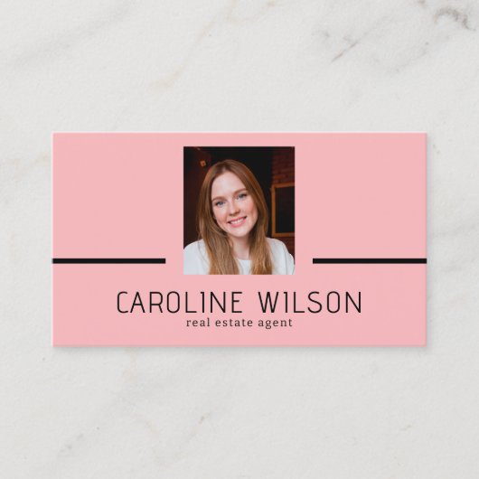 Modern professional minimalist chic logo photo 名刺 (正面)