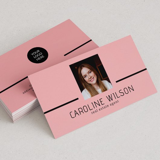 Modern professional minimalist chic logo photo 名刺