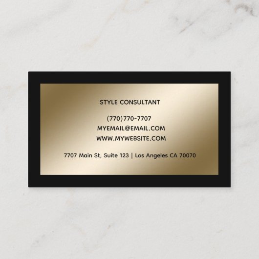 Modern Professional Minimalist Executive Generic 名刺 (裏面)