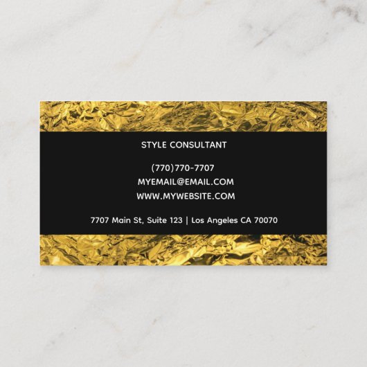 Modern Professional Minimalist Executive Generic 名刺 (裏面)