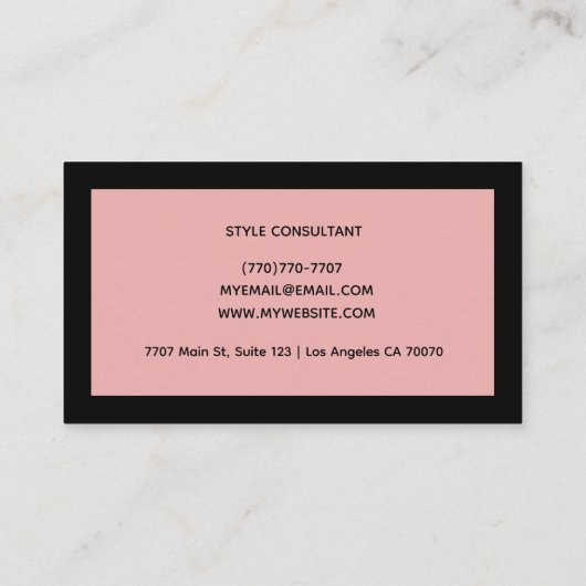 Modern Professional Minimalist Executive Generic 名刺 (裏面)