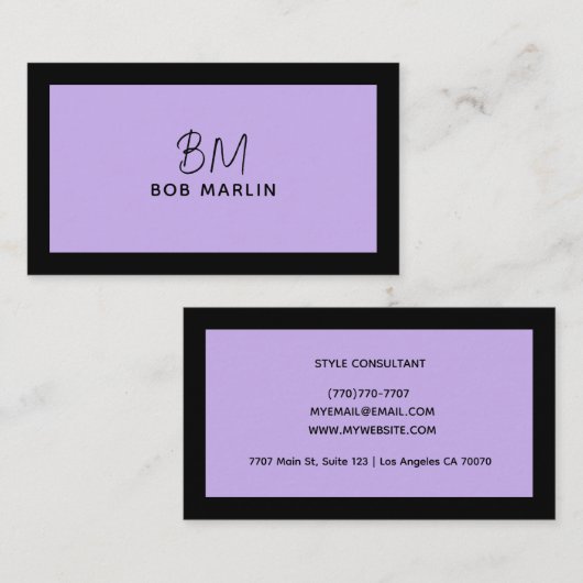 Modern Professional Minimalist Executive Generic 名刺 (正面/裏面)