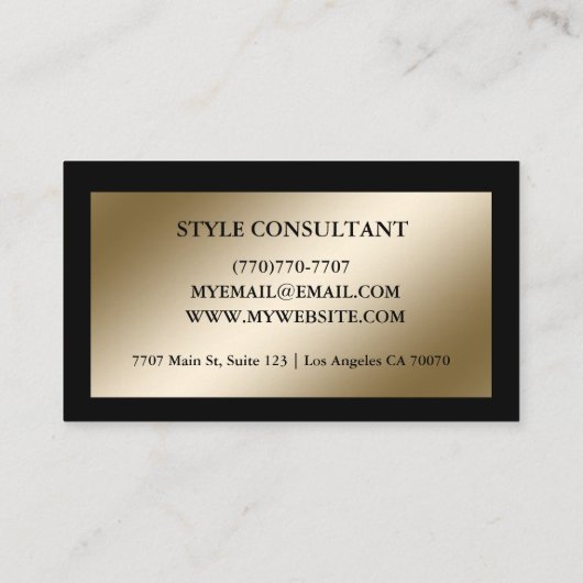 Modern Professional Minimalist Executive Generic 名刺 (裏面)