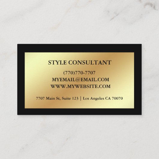 Modern Professional Minimalist Executive Generic 名刺 (裏面)