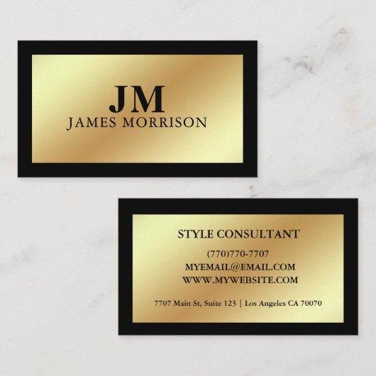 Modern Professional Minimalist Executive Generic 名刺 (正面/裏面)