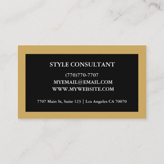 Modern Professional Minimalist Executive Generic 名刺 (裏面)