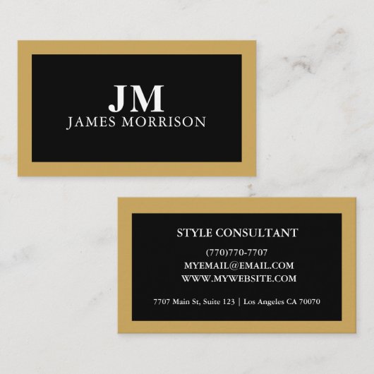 Modern Professional Minimalist Executive Generic 名刺 (正面/裏面)