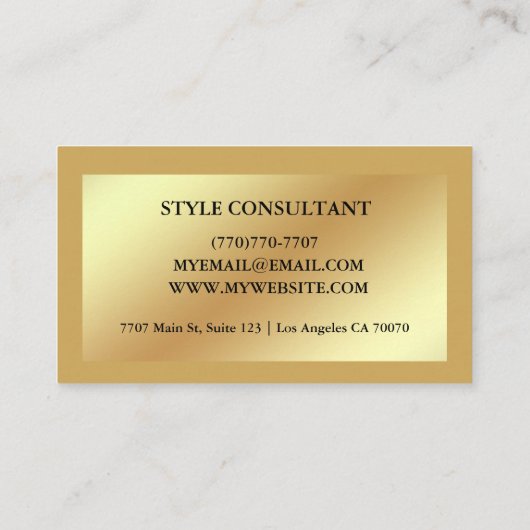 Modern Professional Minimalist Executive Generic 名刺 (裏面)