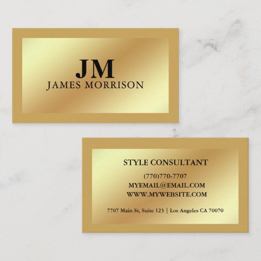 Modern Professional Minimalist Executive Generic 名刺 (正面/裏面)