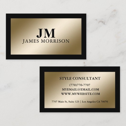 Modern Professional Minimalist Executive Generic 名刺 (正面/裏面)